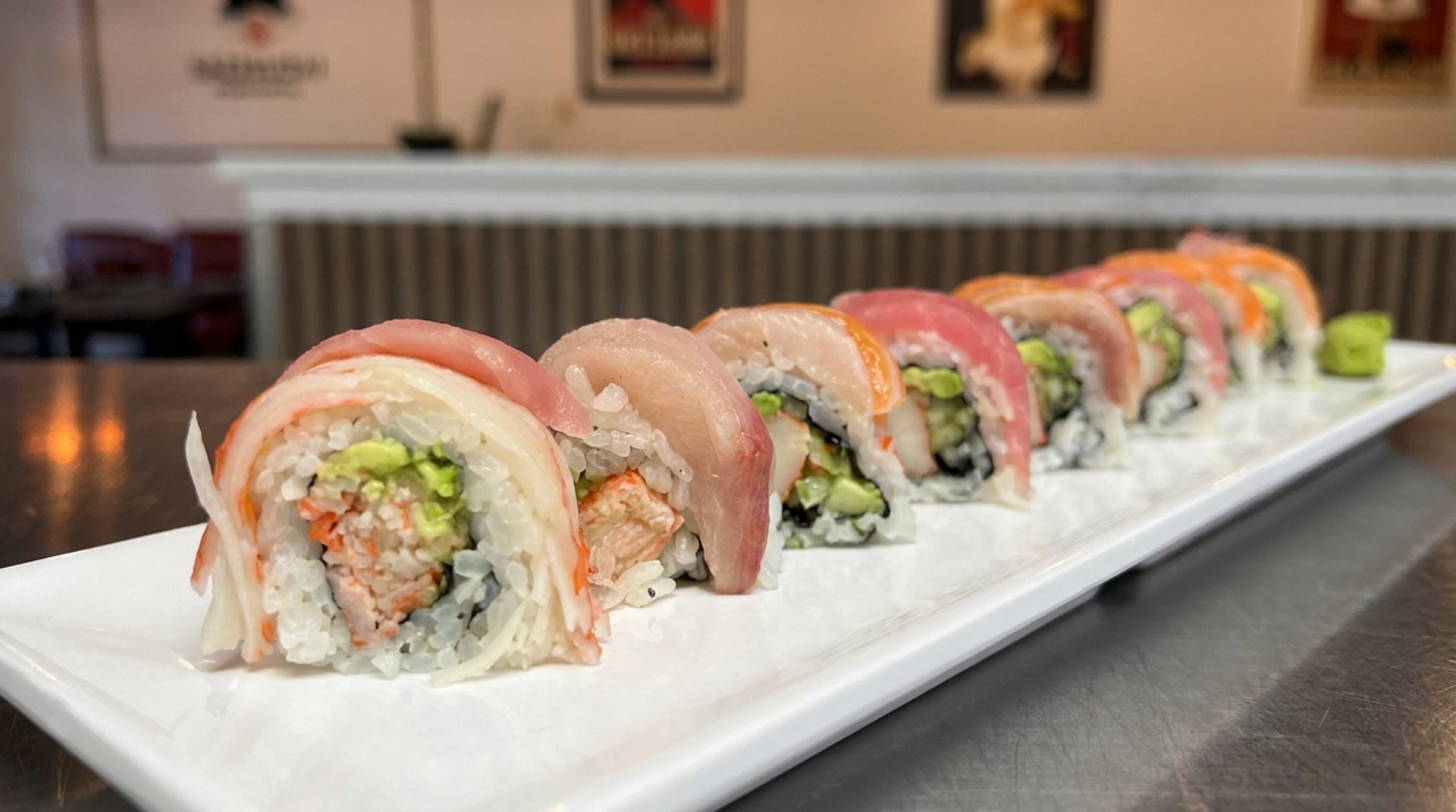 Sushi and fried rice