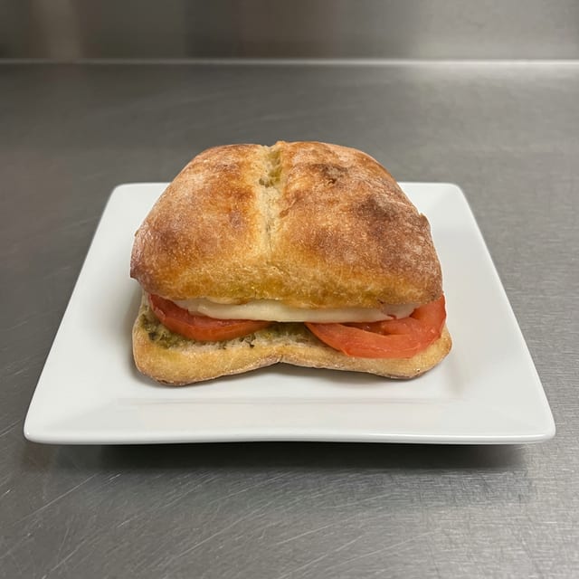 Pesto Tomatoes & Mozzarella Ciabatta.